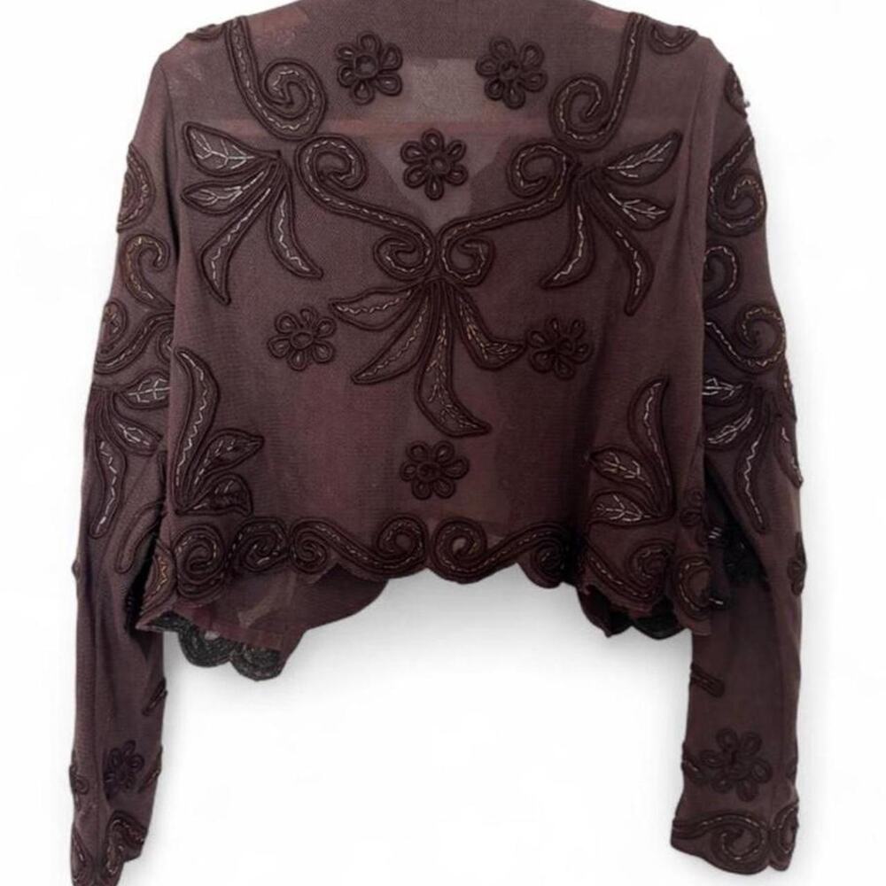 Sandy Starkman Vintage Brown Beaded Bolero